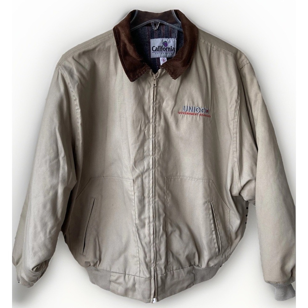 Vintage 90s USA Cali Outerwear Work Jacket Men XL Blanket Lined Unicco